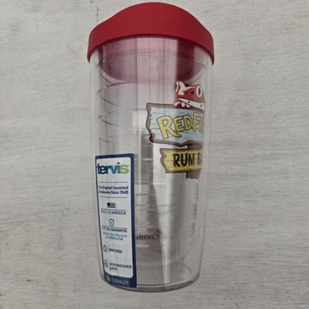 Carnival Cruise Lines Red Frog Rum Bar Insulated 16oz Tumbler Tervis Cup w/ Lid